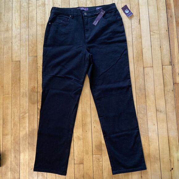 Gloria Vanderbilt Jeans Women’s Amanda Black Classic Fit Tapered Leg Mid Rise - Picture 1 of 14